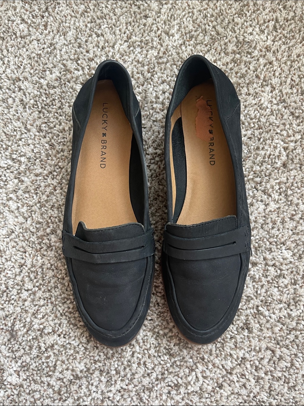 Lucky Brand Black Women’s Slip-On Penny Loafers